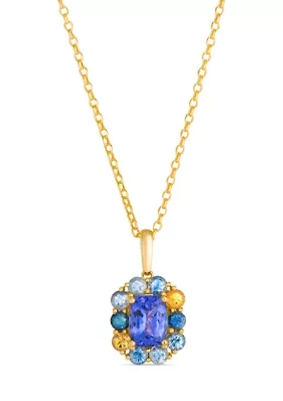 Pendant featuring 1.25 ct. t.w. Blueberry Tanzanite®, 1.2 ct. t.w. Montana Sapphire Ombré™,  set in 14K Honey Gold™
