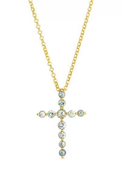 Cross Pendant featuring 1 ct. t.w. Montana Sapphire Ombré™ set in 14K Honey Gold™