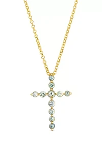 Cross Pendant featuring 1 ct. t.w. Montana Sapphire Ombré™  set in 14K Honey Gold™