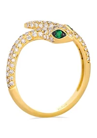 0.75 ct. t.w. Snake Ring in 14K Rose Gold