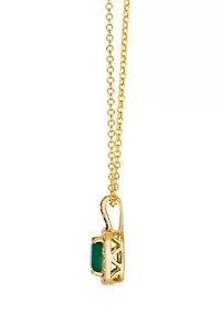 Pendant featuring 3/4 ct. t.w. Costa Smeralda Emeralds™, 1/20 ct. t.w. Chocolate Diamonds®, 1/5 ct. t.w. Nude Diamonds™ set in 14K Honey Gold™