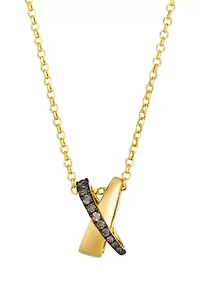 Chocolatier® Pendant Necklace featuring 1/10 ct. t.w. Chocolate Diamonds® set in 14K Honey Gold™