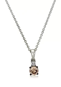 1/3 ct. t.w. Chocolate Diamonds® and Vanilla Diamonds® Pendant Necklace in 14K Vanilla Gold®