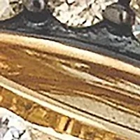 Chocolatier® Twist Ring featuring 1/5 ct. t.w. Chocolate Diamonds®, 1/5 ct. t.w. Vanilla Diamonds® in 14K Honey Gold™