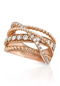 Ring featuring 1 cts. Vanilla Diamonds® set in 14K Strawberry Gold®