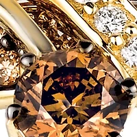 Chocolatier® Chocolate Diamonds® and Vanilla Diamonds® Ring in 14k Honey Gold™