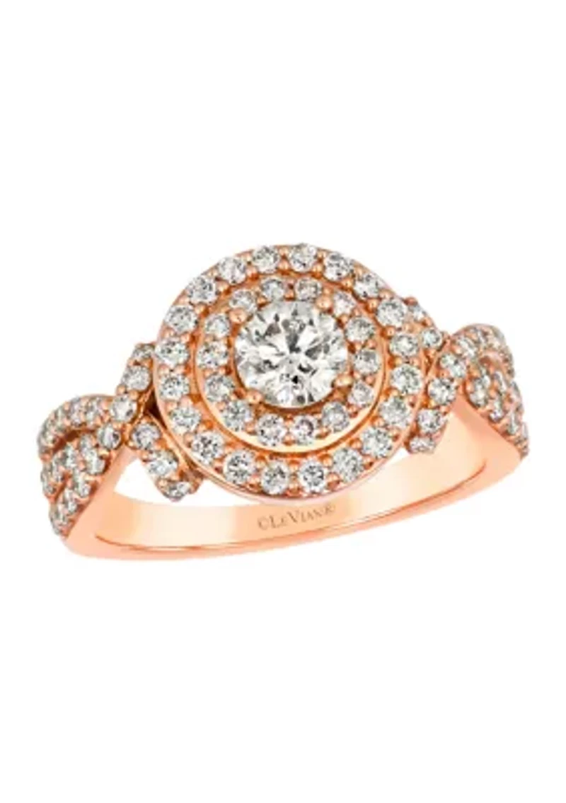 Ring featuring 1.3 ct. t.w. Nude Diamonds™ set in 14K Strawberry Gold®
