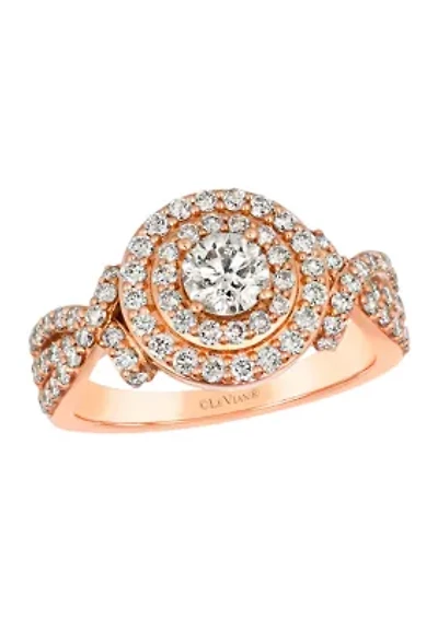  Ring featuring 1.3 ct. t.w. Nude Diamonds™ set in 14K Strawberry Gold®