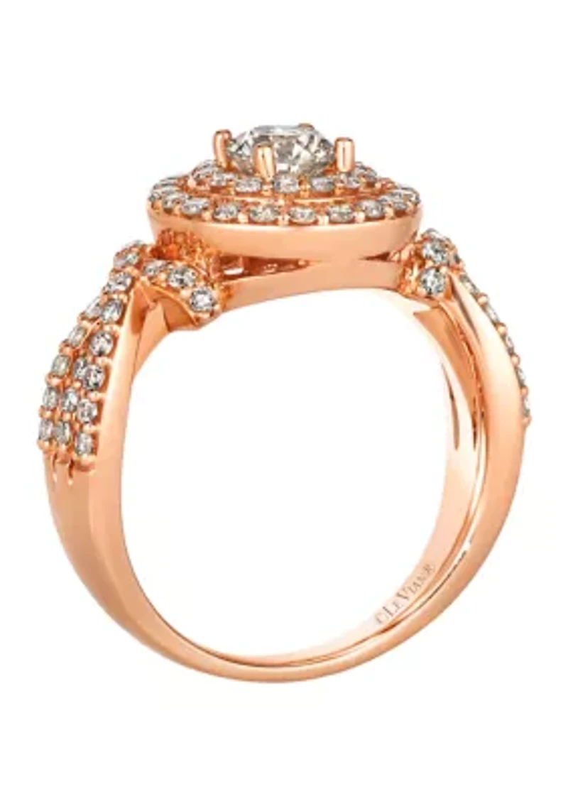Ring featuring 1.3 ct. t.w. Nude Diamonds™ set in 14K Strawberry Gold®