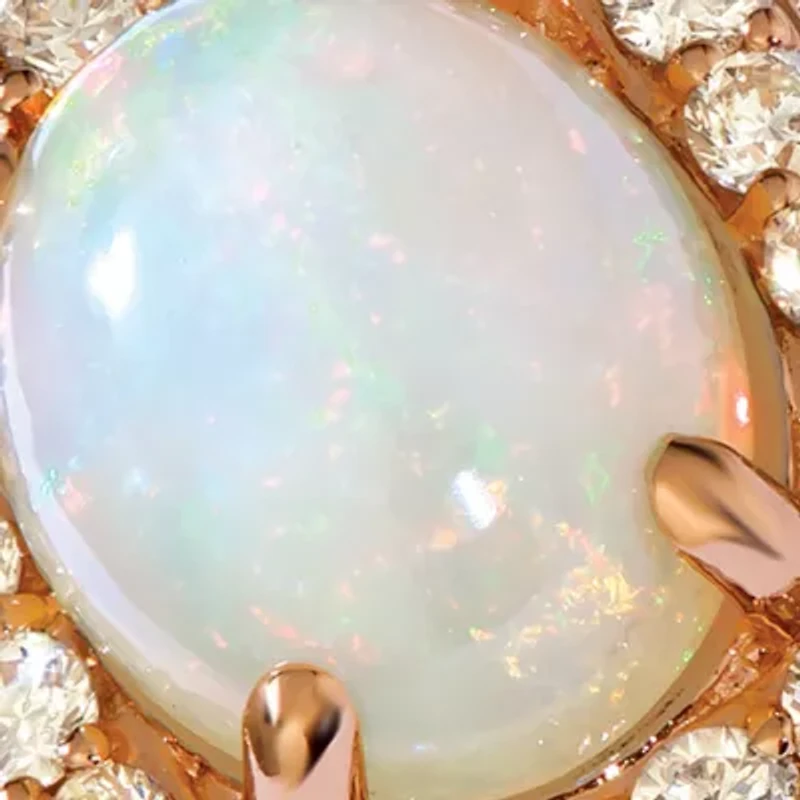 9/10 ct. t.w. Neopolitan Opal™, 1/2 ct. t.w. Nude Diamonds™, and 1/4 ct. t.w. Chocolate Diamonds® Ring in 14k Strawberry Gold® 