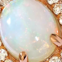 9/10 ct. t.w. Neopolitan Opal™, 1/2 ct. t.w. Nude Diamonds™, and 1/4 ct. t.w. Chocolate Diamonds® Ring in 14k Strawberry Gold® 