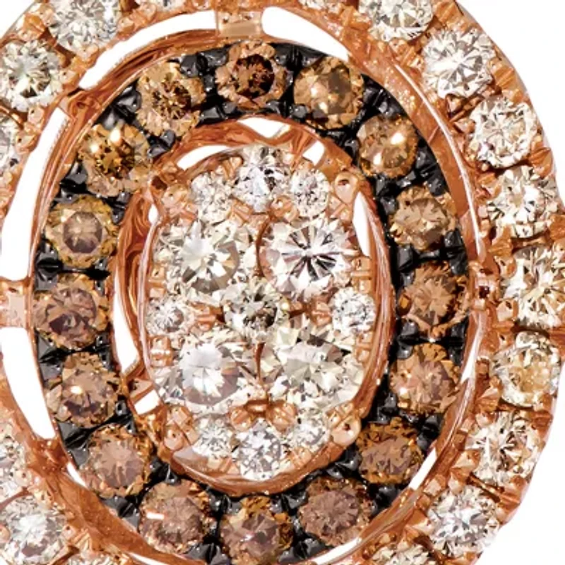 Creme Brulee® 1 ct. t.w. Nude Diamonds™, 3/4 ct. t.w. Chocolate Diamonds® Earrings in 14k Strawberry Gold®