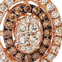Creme Brulee® 1 ct. t.w. Nude Diamonds™, 3/4 ct. t.w. Chocolate Diamonds® Earrings in 14k Strawberry Gold®