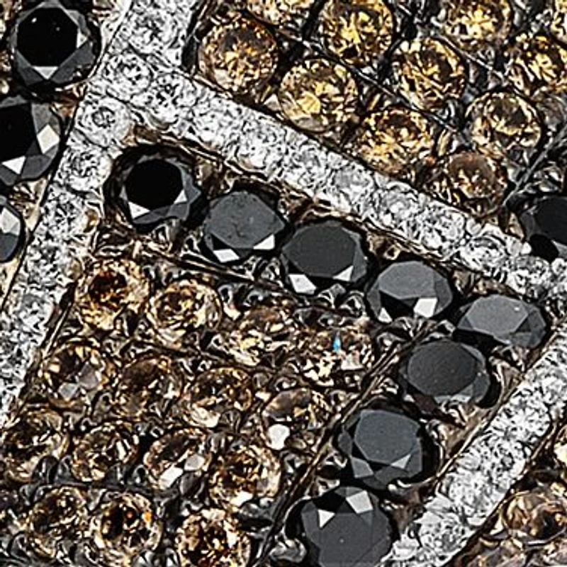 Le Vian Exotics Chocolate Diamonds Black Diamonds and Vanilla Diamonds Ring in 14K Vanilla Gold.
