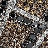 Le Vian Exotics Chocolate Diamonds Black Diamonds and Vanilla Diamonds Ring in 14K Vanilla Gold.