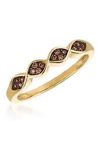 Red Carpet® Ring featuring 1/8 ct. t.w. Chocolate Diamonds® set in 14K Honey Gold™