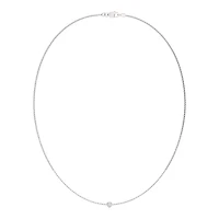 Charles & Colvard 1/10 ct. tw. Lab Created Moissanite One Stone Station Necklace in Sterling Silver