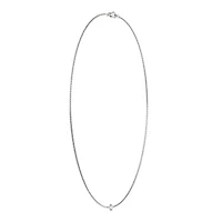 Charles & Colvard 1/10 ct. tw. Lab Created Moissanite One Stone Station Necklace in Sterling Silver
