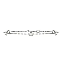1/2 ct. tw. Lab Created Moissanite Five Stone Station Bracelet in Sterling Silver