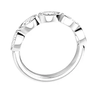 Charles & Colvard 1.3 ct. tw. Lab Created Moissanite Oval Five Stone Band in Sterling Silver