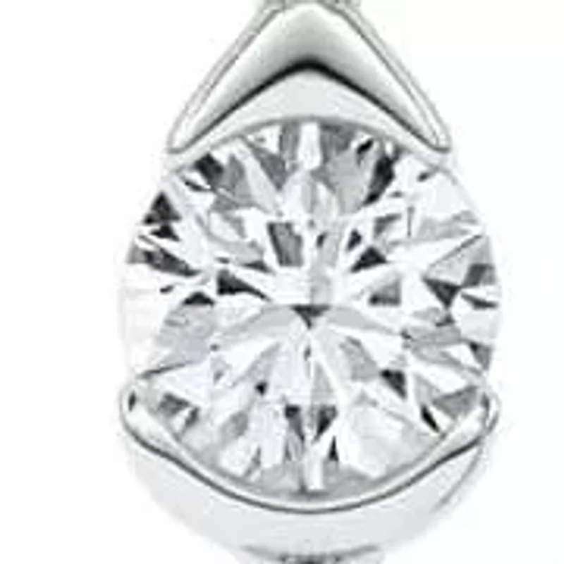 2.12 ct. tw. Lab Created Moissanite Three Stone Drop Earrings in Sterling Silver