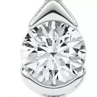 2.12 ct. tw. Lab Created Moissanite Three Stone Drop Earrings in Sterling Silver