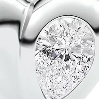 0.94 ct. tw. Lab Created Moissanite Pear Heart Pendant Necklace in Sterling Silver