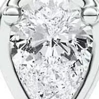 1.00 ct. tw. Lab Created Moissanite Pear Accented Hoop Earrings in Sterling Silver