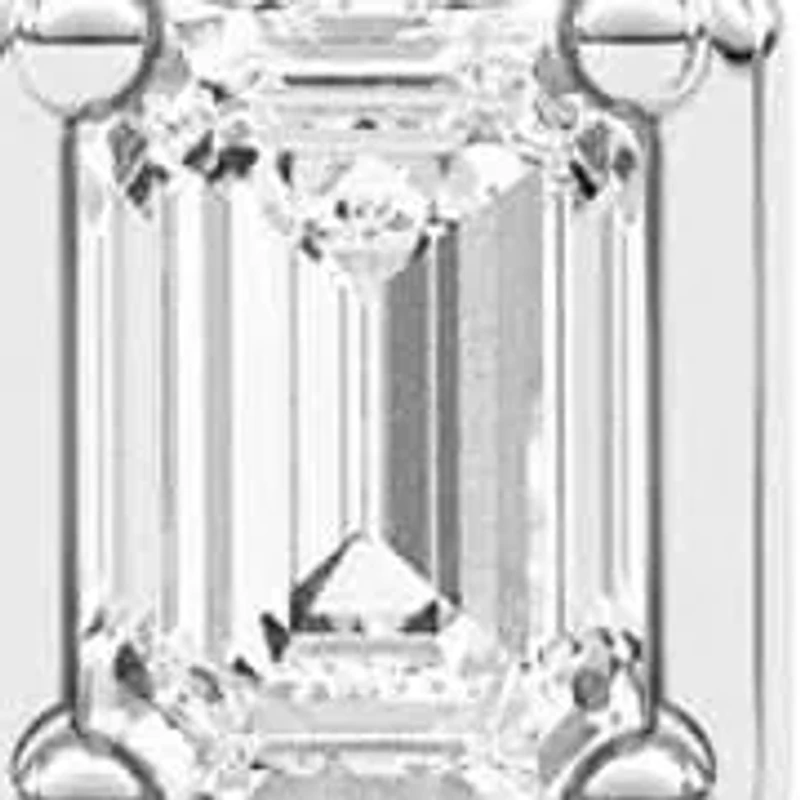 0.68 ct. tw. Lab Created Moissanite Emerald Accented Hoop Earrings in Sterling Silver
