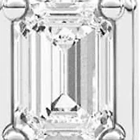 0.68 ct. tw. Lab Created Moissanite Emerald Accented Hoop Earrings in Sterling Silver