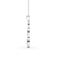 0.98 ct. tw. Lab Created Moissanite Marquise Graduated Pendant Necklace in Sterling Silver