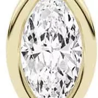 0.98 ct. tw. Lab Created Moissanite Marquise Graduated Pendant Necklace in Sterling Silver 14K Vermeil