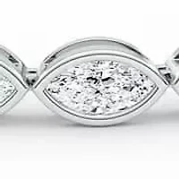 5.52 ct. tw. Lab Created Moissanite Marquise Geometric Station Bracelet in Sterling Silver