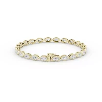 5.52 ct. tw. Lab Created Moissanite Marquise Geometric Station Bracelet in Sterling Silver 14K Vermeil