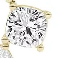 1.06 ct. tw. Lab Created Moissanite Cushion Geometric Pendant Necklace in Sterling Silver 14K Vermeil