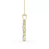 1.06 ct. tw. Lab Created Moissanite Cushion Geometric Pendant Necklace in Sterling Silver 14K Vermeil
