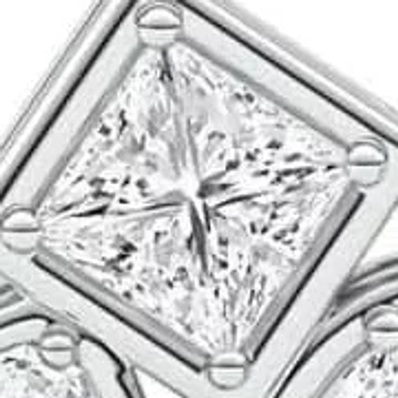 2.18 ct. tw. Lab Created Moissanite Emerald Geometric Stud Earrings in Sterling Silver