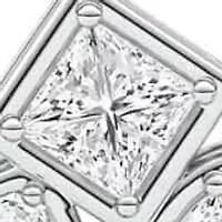 2.18 ct. tw. Lab Created Moissanite Emerald Geometric Stud Earrings in Sterling Silver