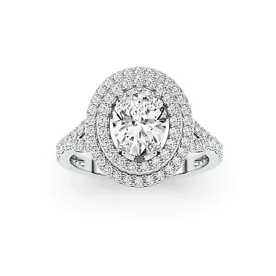 1.74 ct. tw. Lab Created Moissanite Cushion Geometric Stud Earrings in Sterling Silver