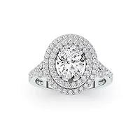 1.74 ct. tw. Lab Created Moissanite Cushion Geometric Stud Earrings in Sterling Silver