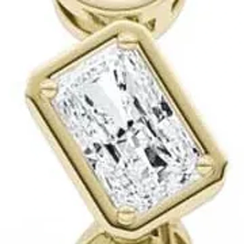 1.74 ct. tw. Lab Created Moissanite Cushion Geometric Stud Earrings in Sterling Silver 14K Vermeil