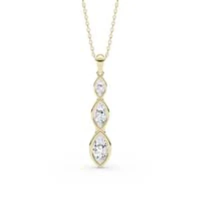1.87 ct. tw. Lab Created Moissanite Cushion Geometric Fixed Necklace in Sterling Silver