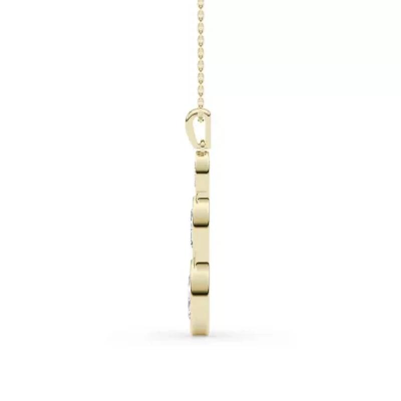1.87 ct. tw. Lab Created Moissanite Cushion Geometric Fixed Necklace in Sterling Silver