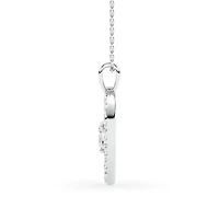 0.96 ct. tw. Lab Created Moissanite Heart Heart Pendant Necklace in Sterling Silver