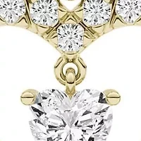 0.96 ct. tw. Lab Created Moissanite Heart Heart Pendant Necklace in Sterling Silver 14K Vermeil
