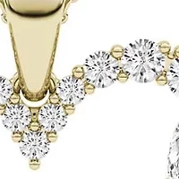 2.27 ct. tw. Lab Created Moissanite Marquise Heart Pendant Necklace in Sterling Silver 14K Vermeil