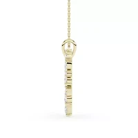 2.27 ct. tw. Lab Created Moissanite Marquise Heart Pendant Necklace in Sterling Silver 14K Vermeil