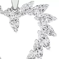 1.54 ct. tw. Lab Created Moissanite Marquise Heart Pendant Necklace in Sterling Silver