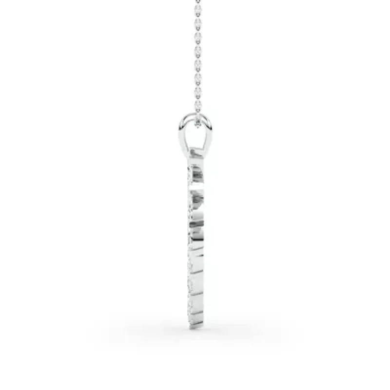 1.54 ct. tw. Lab Created Moissanite Marquise Heart Pendant Necklace in Sterling Silver