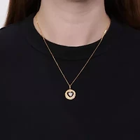 1.43 ct. tw. Lab Created Moissanite Heart Pendant Necklace in Sterling Silver 14K Vermeil